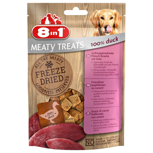 8in1 - Freeze Dried Eend&Appel - Hondensnacks - 50g