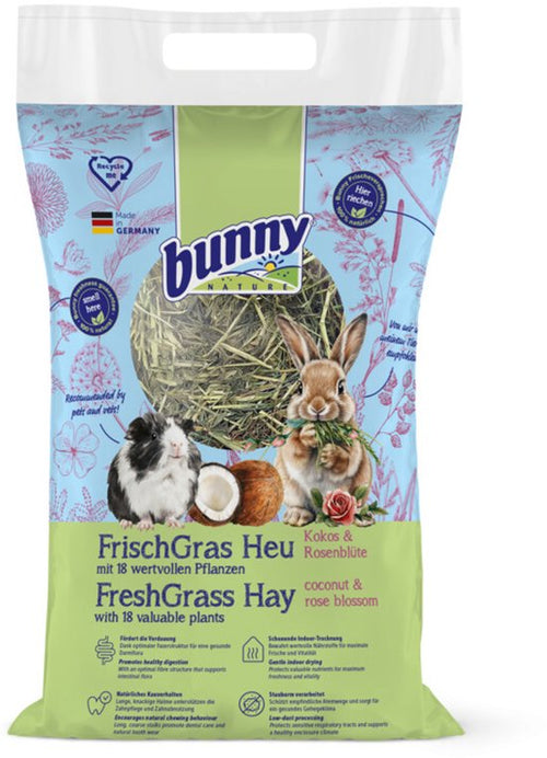 Bunny Nature - Hooi Kokos Rozenbloesem 500g - Vezelrijk, Natuurlijke Voeding voor Knaagdieren