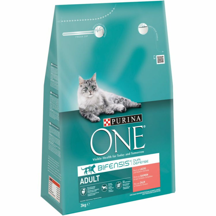 Purina One - Adult Salmon & Whole Grains - Cat Food - 3kg