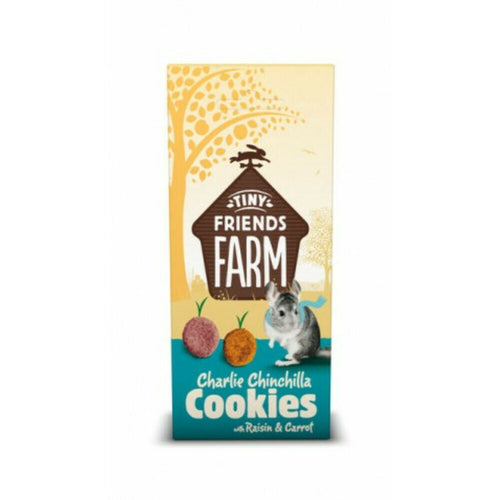 Tiny Friends Farm - Charlie Chinchilla Cookies - Knaagdiersnack - Bosbessen Wortel 120g