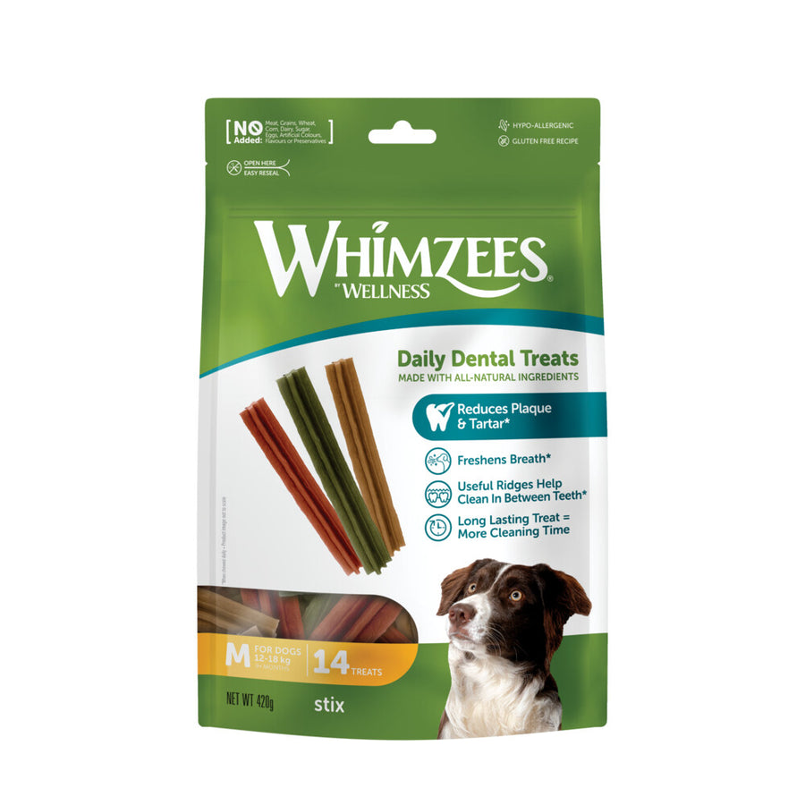 Whimzees - Tandenborstel Start M - Kauwsnacks - 8,7cm - 12st