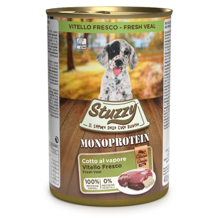 Stuzzy - Monoproteïn Kalf - Puppy - Natvoer - Volledig voer - 1 x 400g