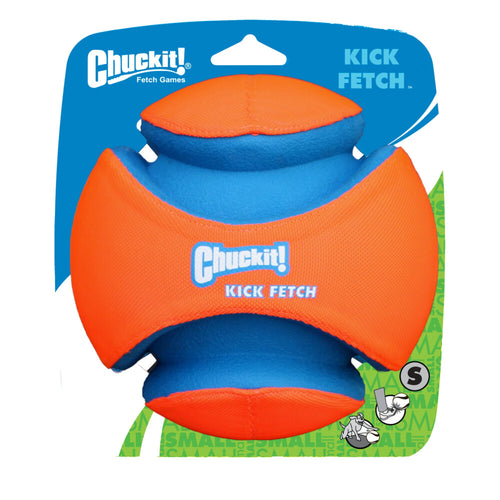 Chuckit! Kauwspeelgoed Kick fetch - Small - Hondenspeelgoed - Hondenbal - Chuckit bal - Oranje/Blauw - ø 14 cm - 1 ST