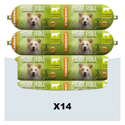 Fokker - Dog Meat Roll - Hondenvoer - Rund Zalm 350g