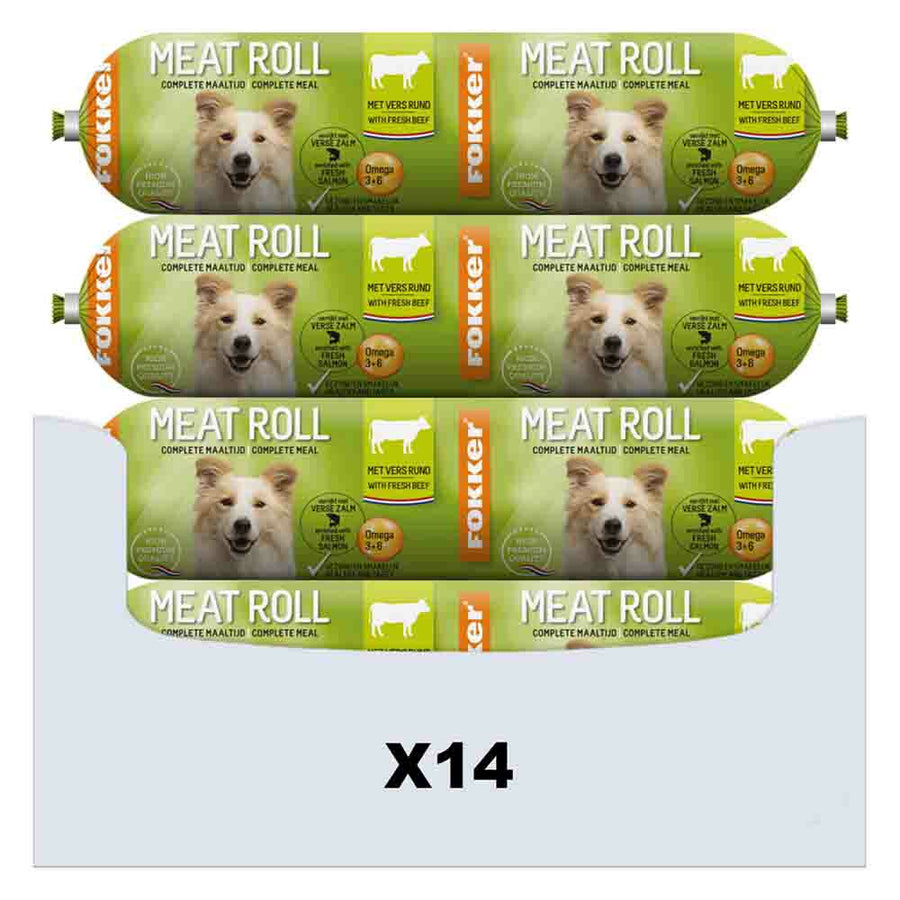 Fokker - Dog Meat Roll - Hondenvoer - Rund Zalm 350g