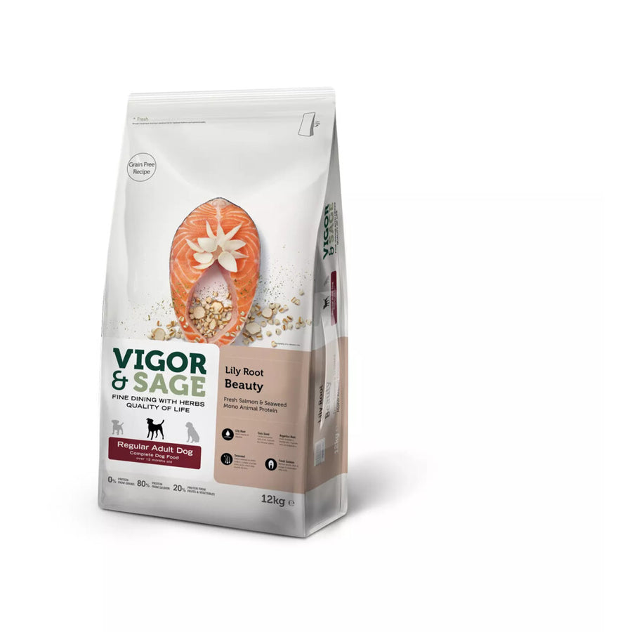 Vigor&Sage - Vigor & Sage Hondenvoer Regular Lilly Root Beauty 12kg