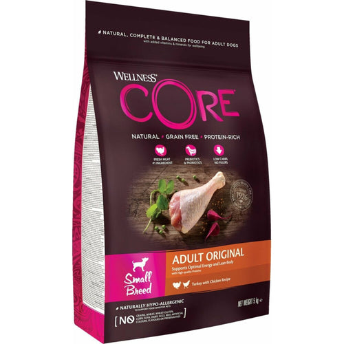 Wellness - Core Grain Free Dog Small Breed Adult Original - Kalkoen Kip 5kg