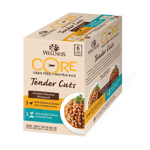 Wellness - Core Tender Cuts Chicken Selection - Kattenvoer Natvoer - 6 x 85g