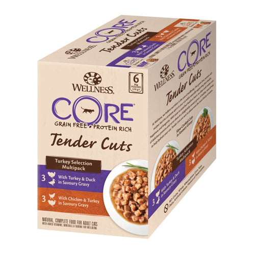 Wellness - Core Tender Cuts Turkey Selection Kalkoen - Kattenvoer Natvoer - 6 x 85g