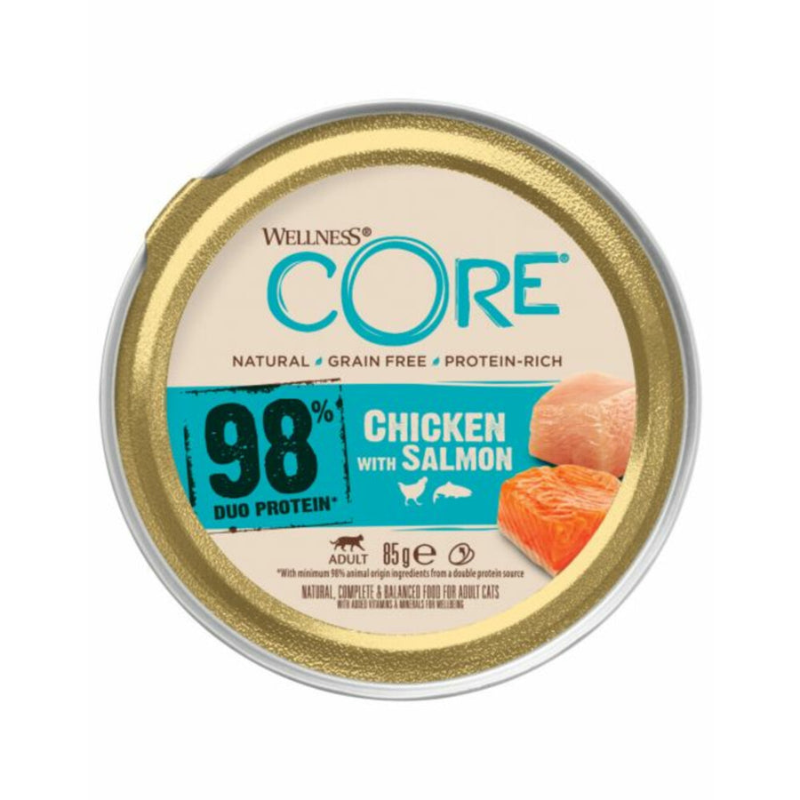 Wellness - Core Kattenvoer 98% Recipe Kip - Zalm 85g