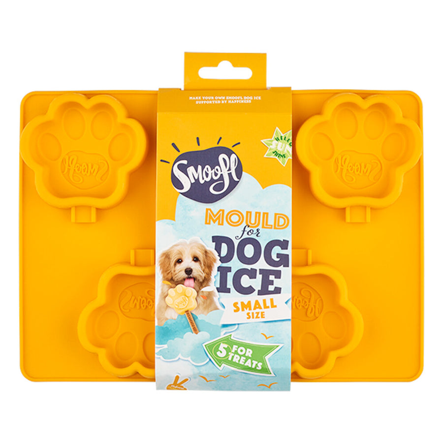 Smoofl - pootvormige Silicone Vorm om ijs te maken voor honden, maak snel en gemakkelijk hondenijsjes als een heerlijke veganistische hondensnack om af te koelen, kleine Vorm voor 5 ijsjes voor kleine honden