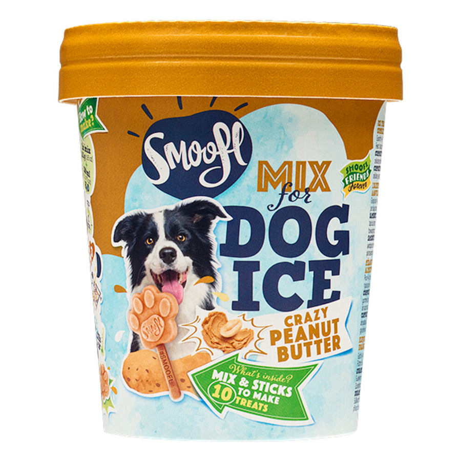 Smoofl - Premium Hondensnacks: Ijs voor honden als een snack om af te koelen in de zomer en als een gezonde hond traktatie met verfrissend effect, honden ijs met pindakaas