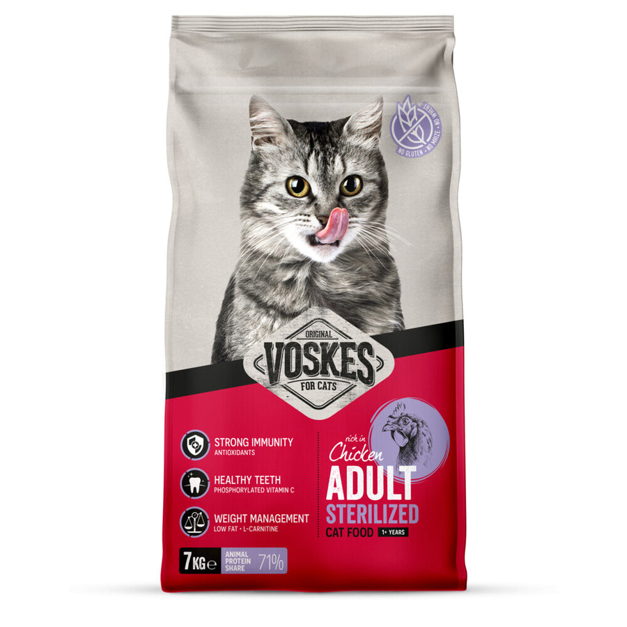 Voskes - Kattenbrokken Sterilized Adult Kip 7kg