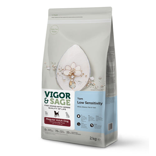 Vigor&Sage - Vigor & Sage Hond Adult Regular Low Sensitivity Yam 2kg