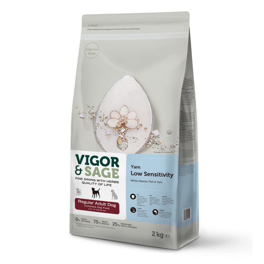 Vigor&Sage - Vigor & Sage Hond Adult Regular Low Sensitivity Yam 2kg