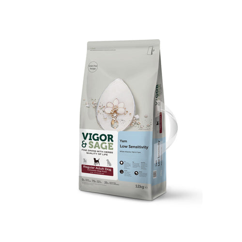 Vigor&Sage - Vigor & Sage Hond Adult Regular Low Sensitivity Yam 12kg
