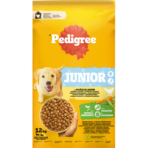Pedigree - Vital Droogvoer Junior Kip & Rijst - Hondenvoer - 12kg