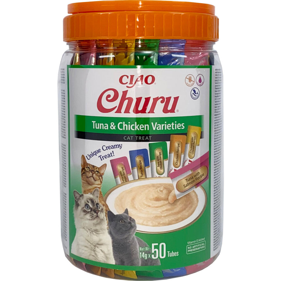 Ciao - Kattensnack Inaba Churu - Romige Tonijn & Kip - Graanvrij, 50x14g