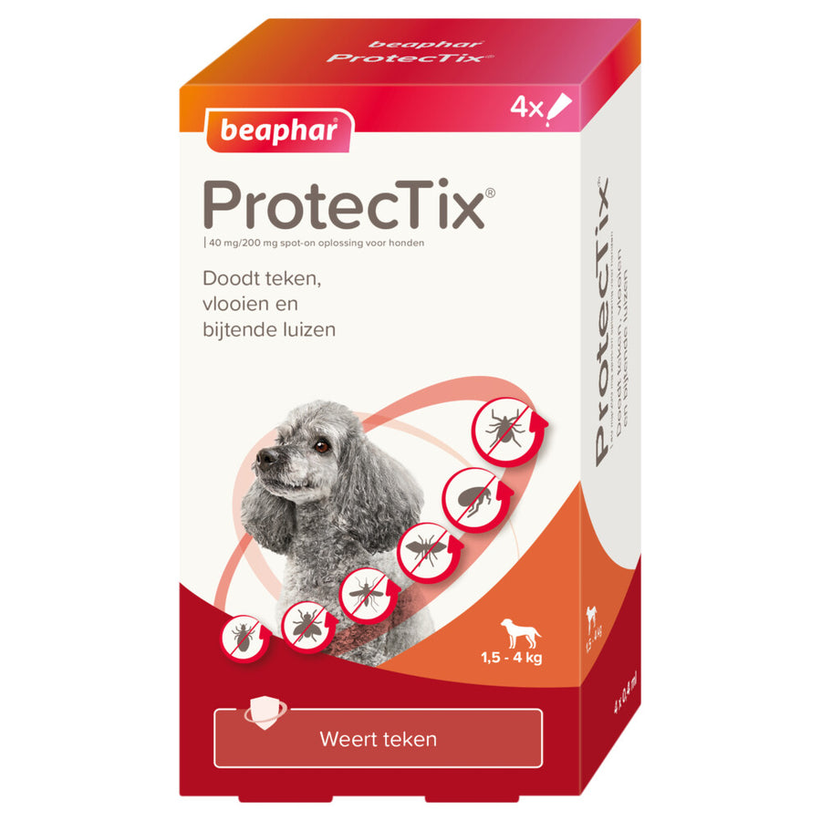 Beaphar - ProtecTix Hond Anti Vlo & Teek 1,5 - 4kg - 4 pipetten
