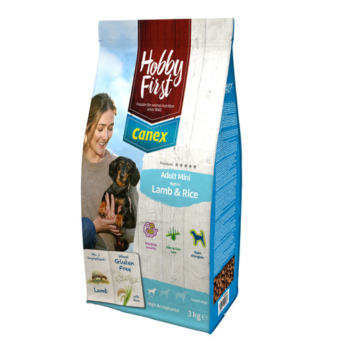 Hobby First - Canex Adult Lamb & Rice Mini 3kg