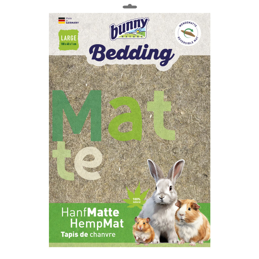 Bunny - Hennepvezel Mat NATURE - Omkeerbaar, Hygiënisch en Duurzaam - 100x40 cm