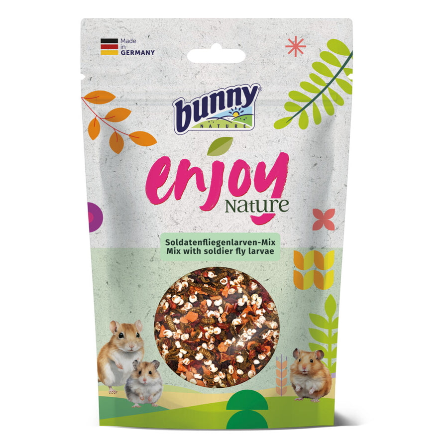 Bunny - Soldaatvlieglarven Snack NATURE - Natuurlijke Snack voor Knaagdieren - 40g Eiwitrijke Voeding