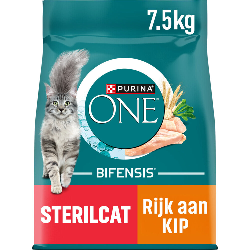 Purina One - Sterilcat Kip & Tarwe - Kattenvoer - 7,5kg