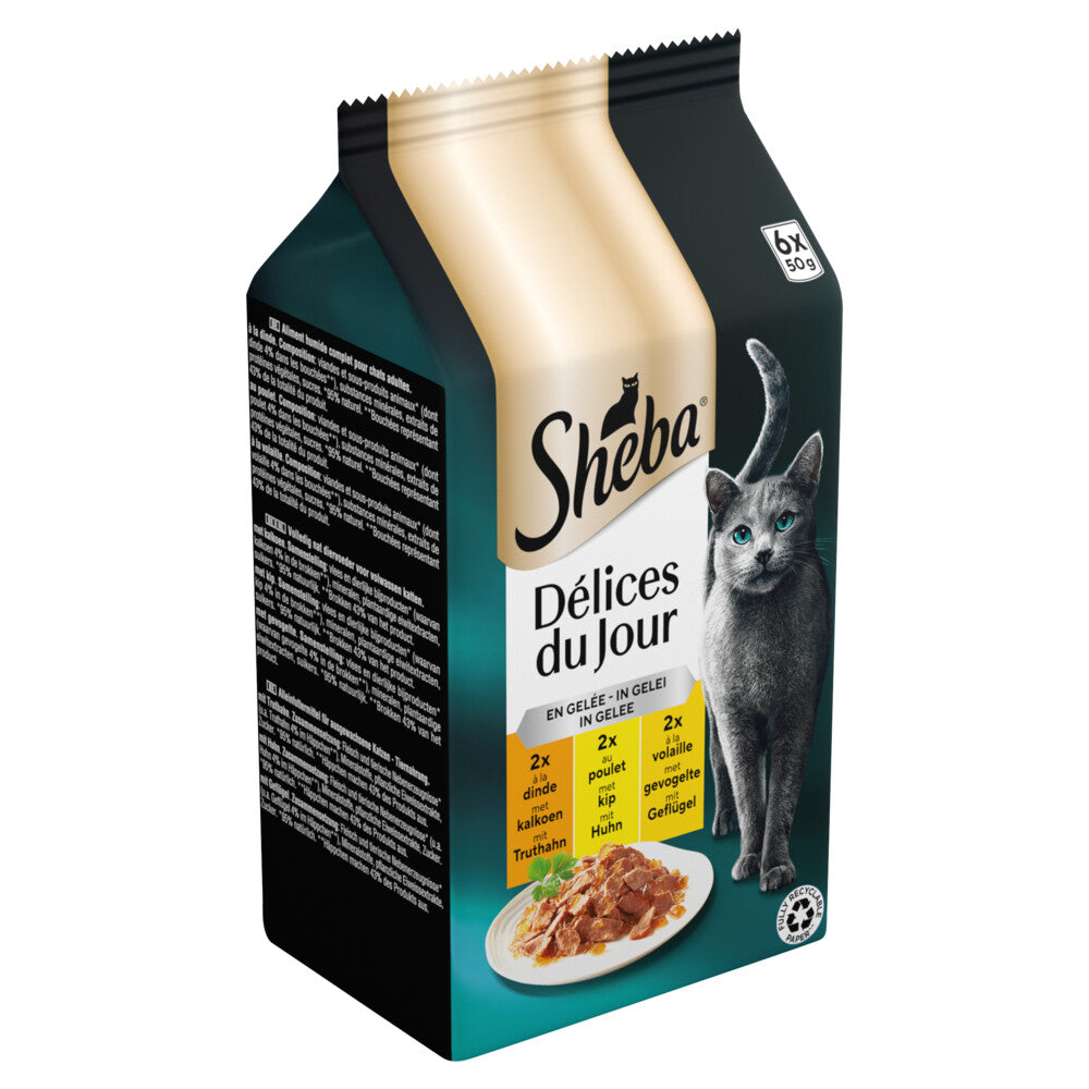 Sheba - Délices du Jour - Gevogelte In Gelei - 6x50g