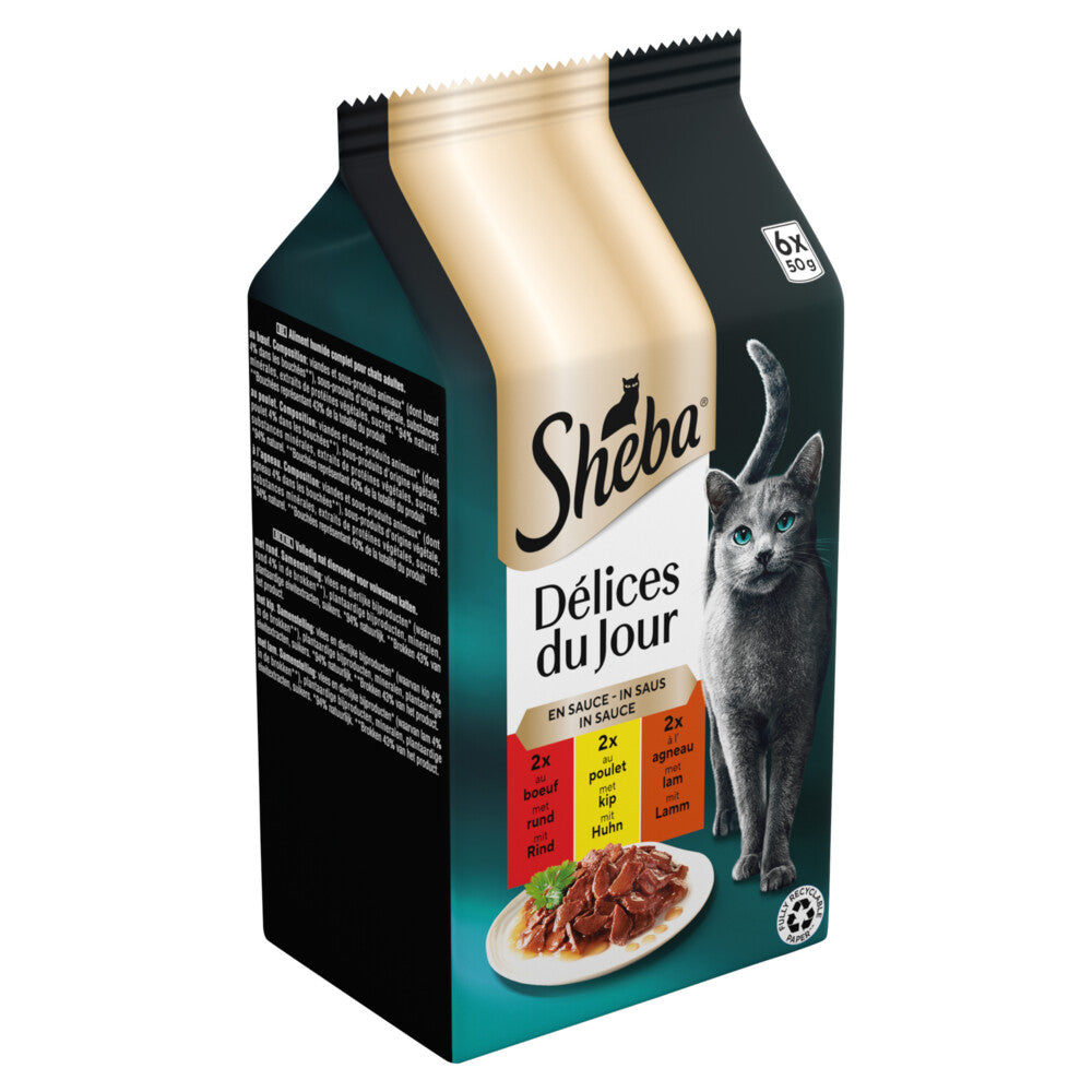 Sheba - Délices du Jour - Caterer Selection in Sauce - 6x50g