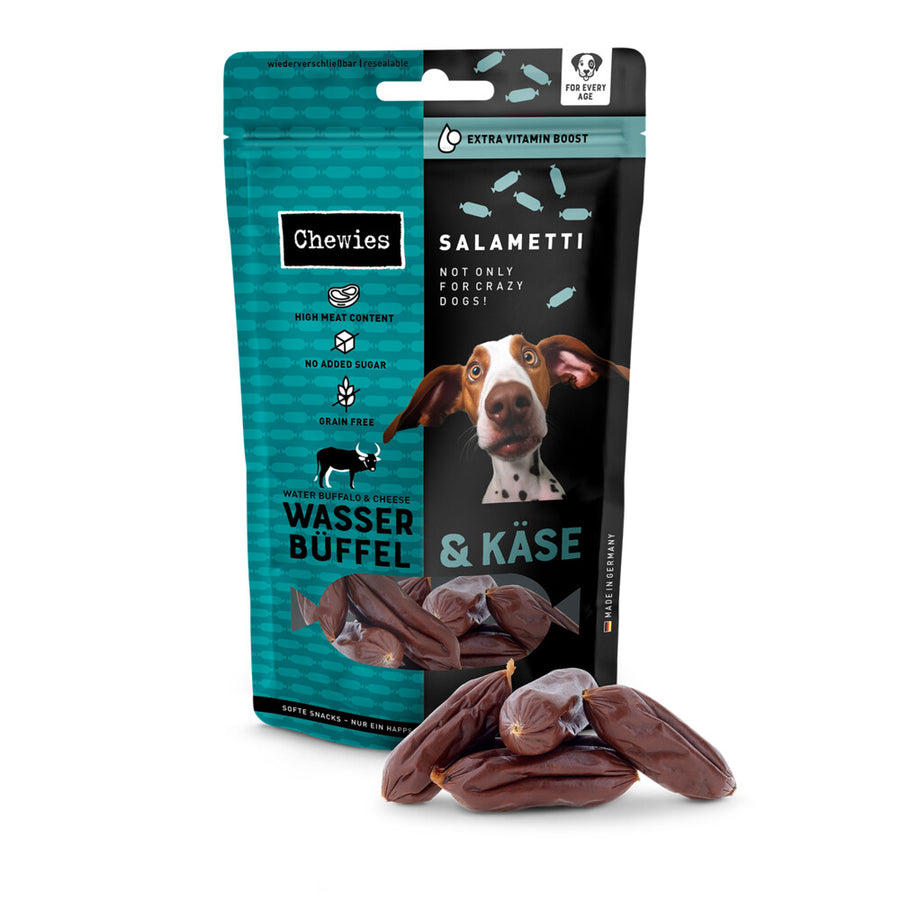 Chewies - Salametti Hondensnack Waterbuffel & Kaas - 200g