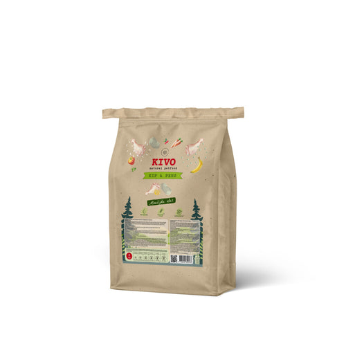 Kivo - Petfood Hondenbrokken Kip & Pens - Moeilijke eter - 4kg Koudgeperst - Glutenvrij