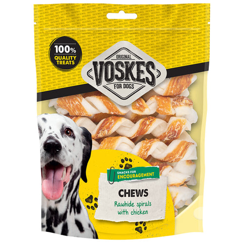 Voskes - Hondensnack Spiralen Runderhuid & Kip - 20 stuks