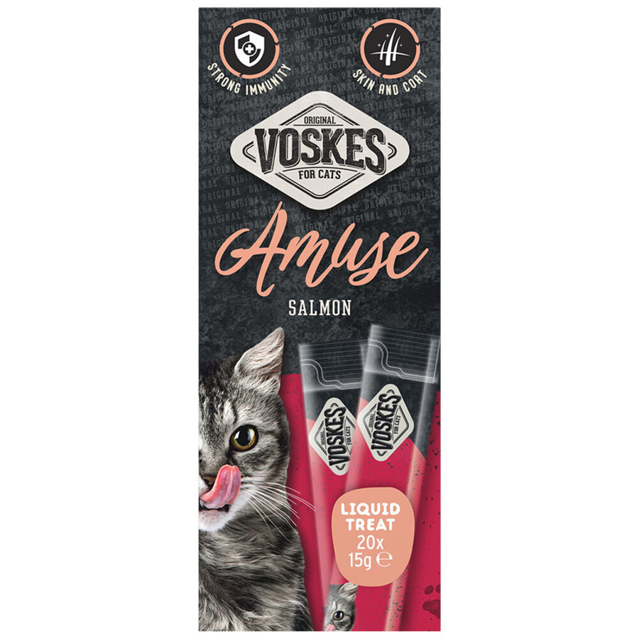 Voskes - Kattensnack Liquid Treat Zalm - 20x15g