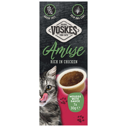 Voskes - Kattensnack Mousse Kip in Saus - 7x30g