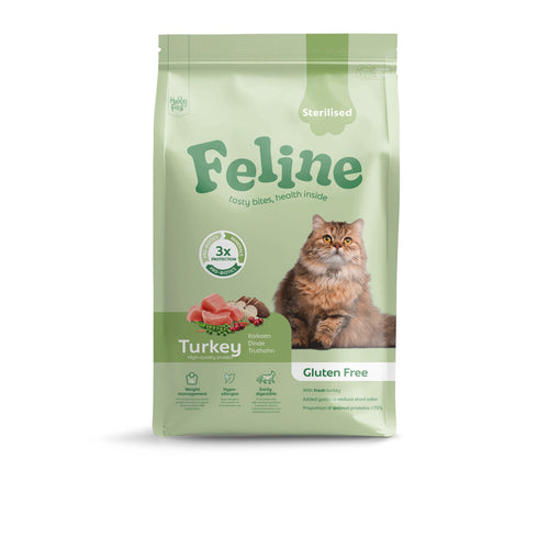 Hobby First - Feline Kattenvoer Sensitive Sterilised Turkey 4,5kg