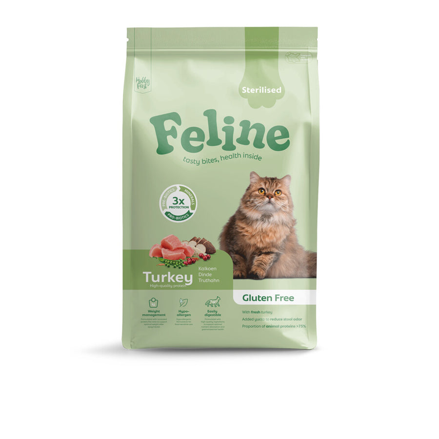 Hobby First - Feline Kattenvoer Sensitive Sterilised Turkey 4,5kg