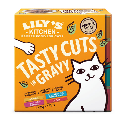 Lily's Kitchen - Tasty Cuts In Gravy - Multipack 8x85 Gram - Graanvrij, Natuurlijke Ingrediënten