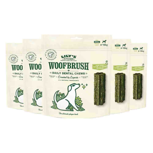 Lily's Kitchen - Kauwsnack Hond - Woofbrush Dental Care S - 7x22g, Natuurlijke Ingrediënten, Tandplak Verminderen