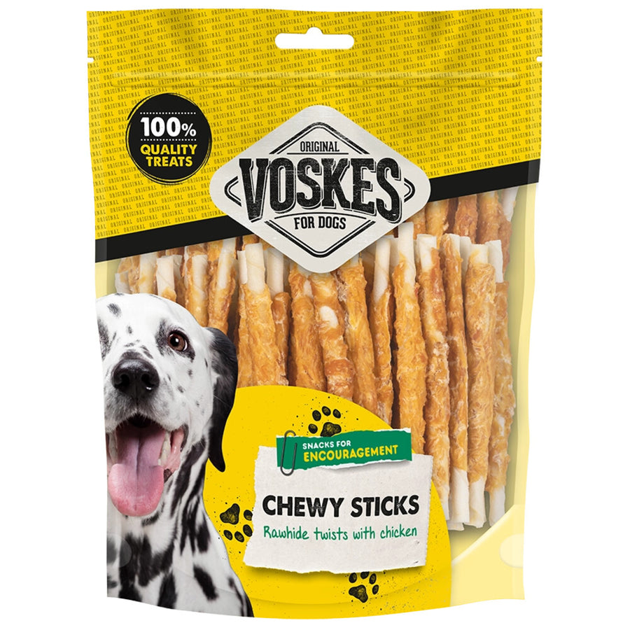 Voskes - Hondensnack Rawhide Sticks Kip - 400g
