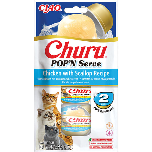 Ciao - Inaba Churu Purée - Kip Jacobsschelp 15g 4 stuks