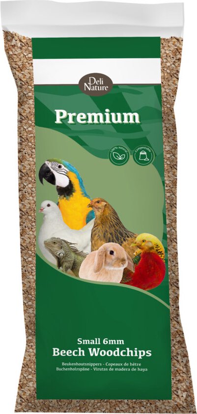 Deli Nature - Premium Beukenhoutsnippers 6 mm Fijn 12,5kg