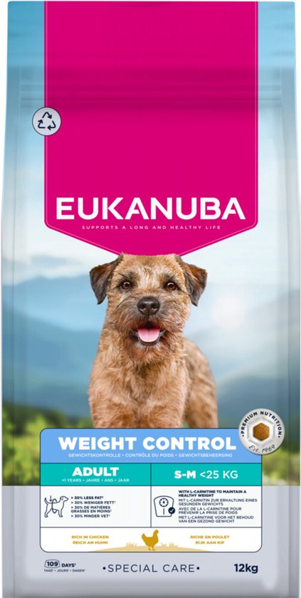 Eukanuba - Hondenvoer Droog Special Care Adult Small/Medium Weight Control - 12kg