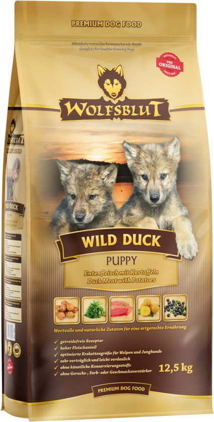 Wolfsblut - Wolfblut Grain Free Puppy Wild Duck 12,5kg - Hond