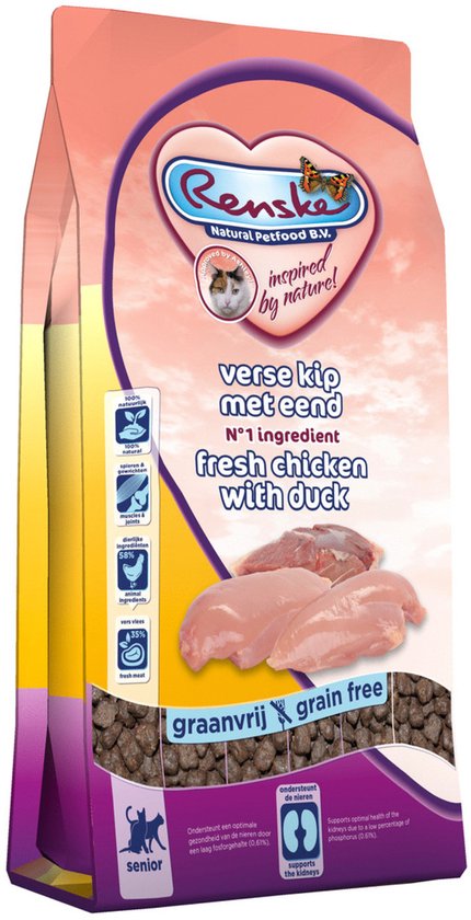 Renske - Kat Senior Verse Kip&Eend - 400g