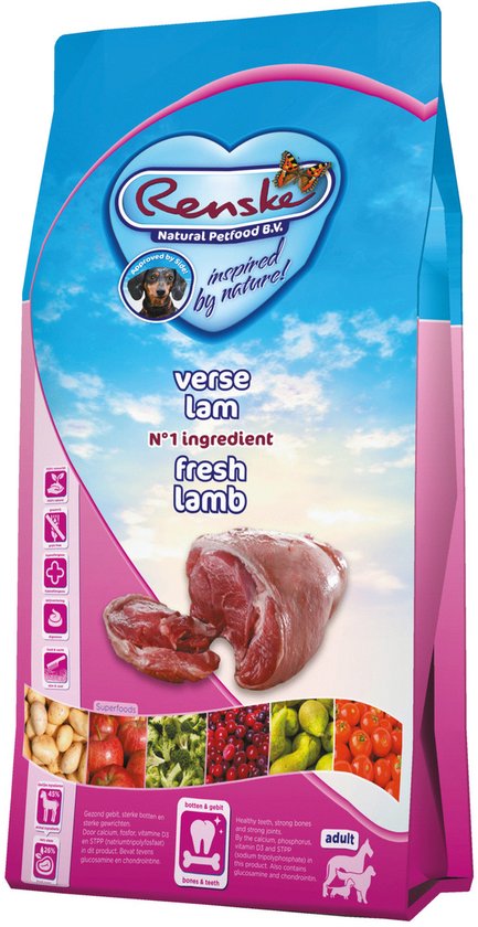 Renske - Super Premium Adult Hondenvoer Lam Graanvrij 12kg