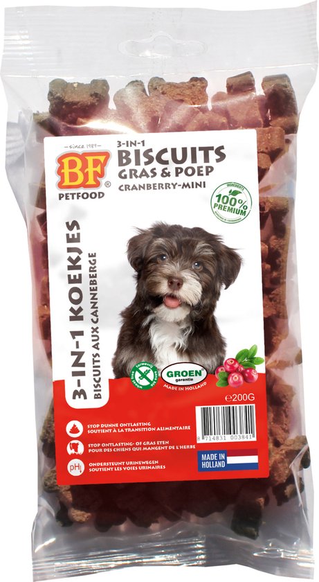 Biofood - BF Petfood 3 - in - 1 Koekjes Cranberry Mini 200g