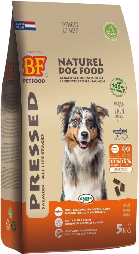 Biofood - Bf Geperst Graanvrij Zalm - Hondenvoer - 5kg