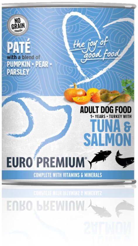 Euro - Premium - Paté Adult Hondenvoer Nat Tuna & Salmon - 400g