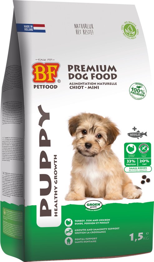 Biofood - Bf Puppy Small Breed - Hondenvoer - Kalkoen 1.5kg