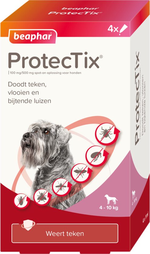 Beaphar - ProtecTix Hond Anti Vlo & Teek 4 - 10kg - 4 pipetten